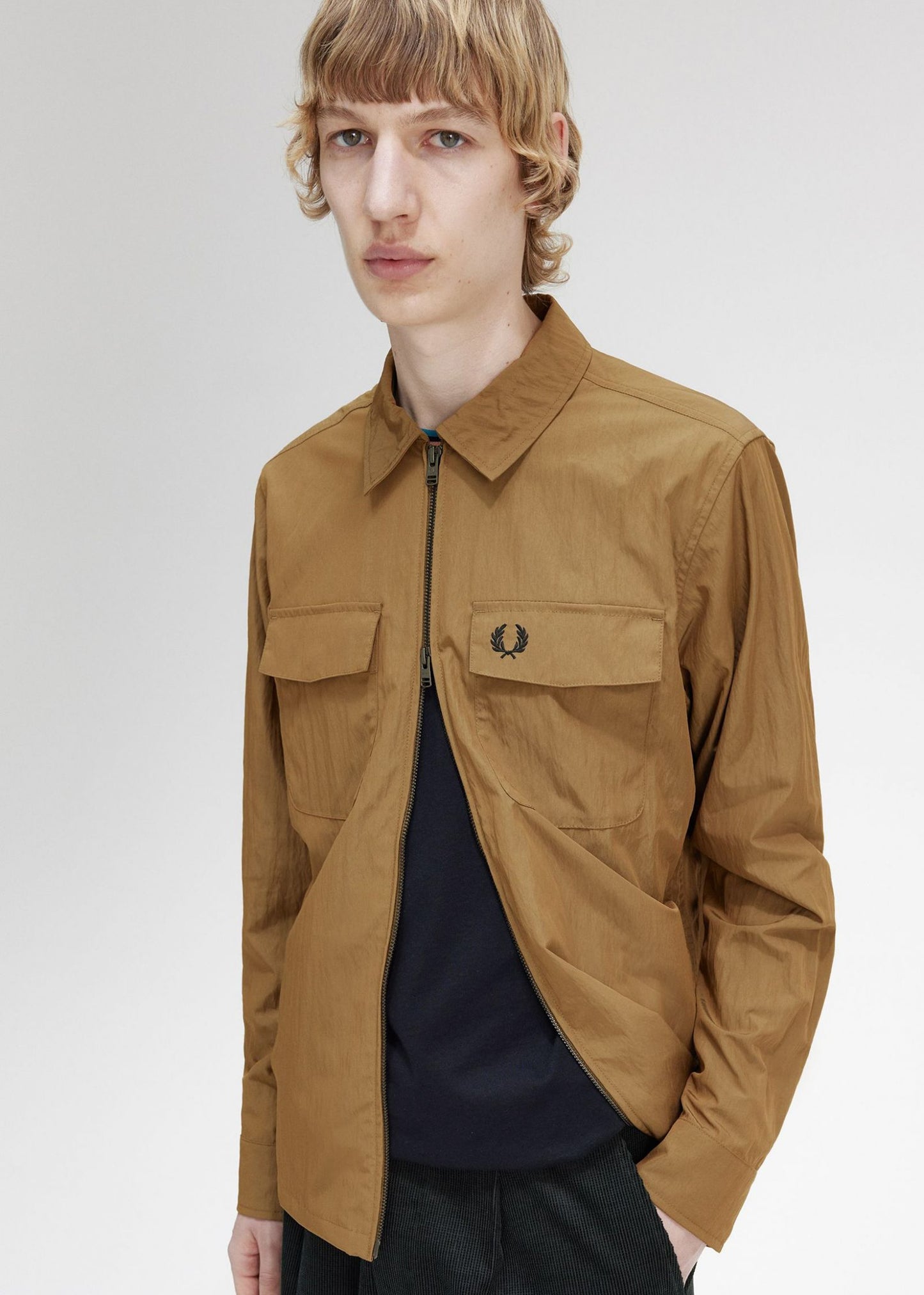Fred Perry Overshirts Zip overshirt - shaded stone