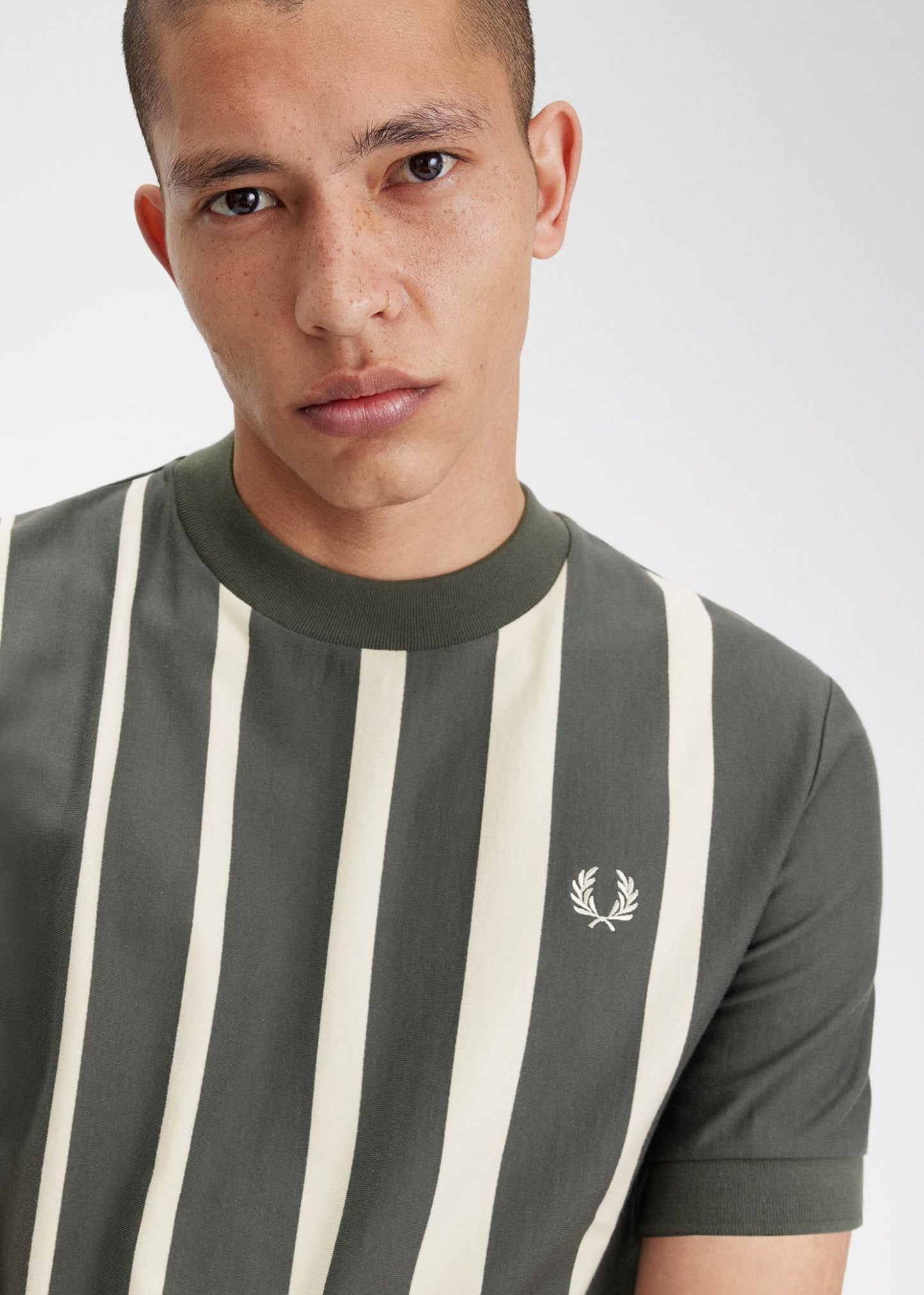 Fred Perry T-shirts Gradient stripe t-shirt - field green