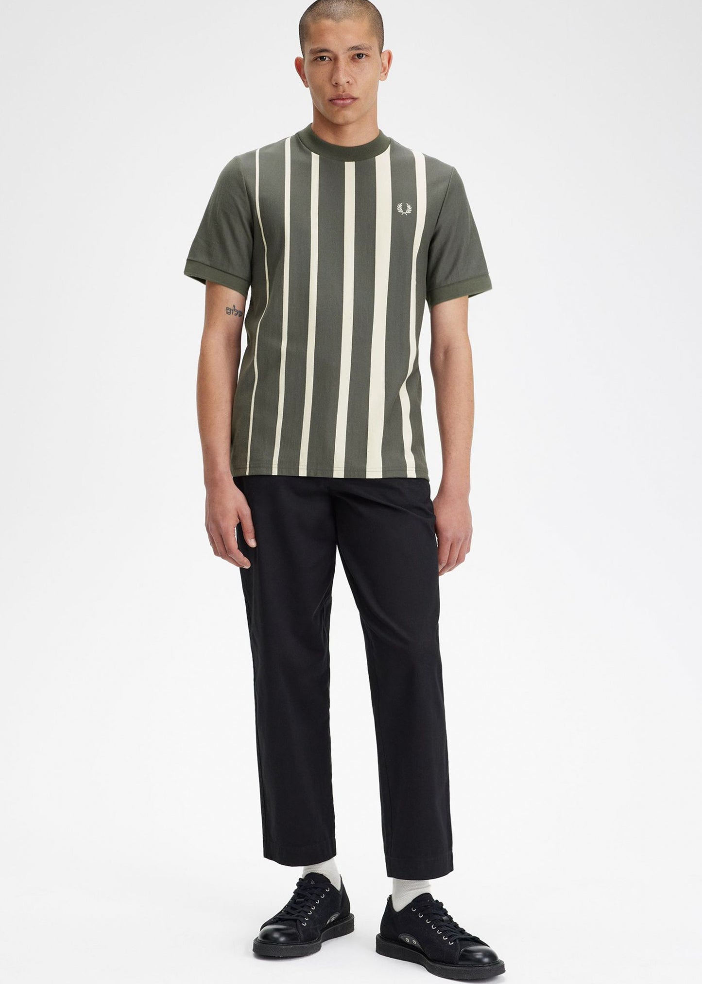 Fred Perry T-shirts Gradient stripe t-shirt - field green