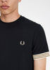 Fred Perry T-shirts Striped cuff t-shirt - black