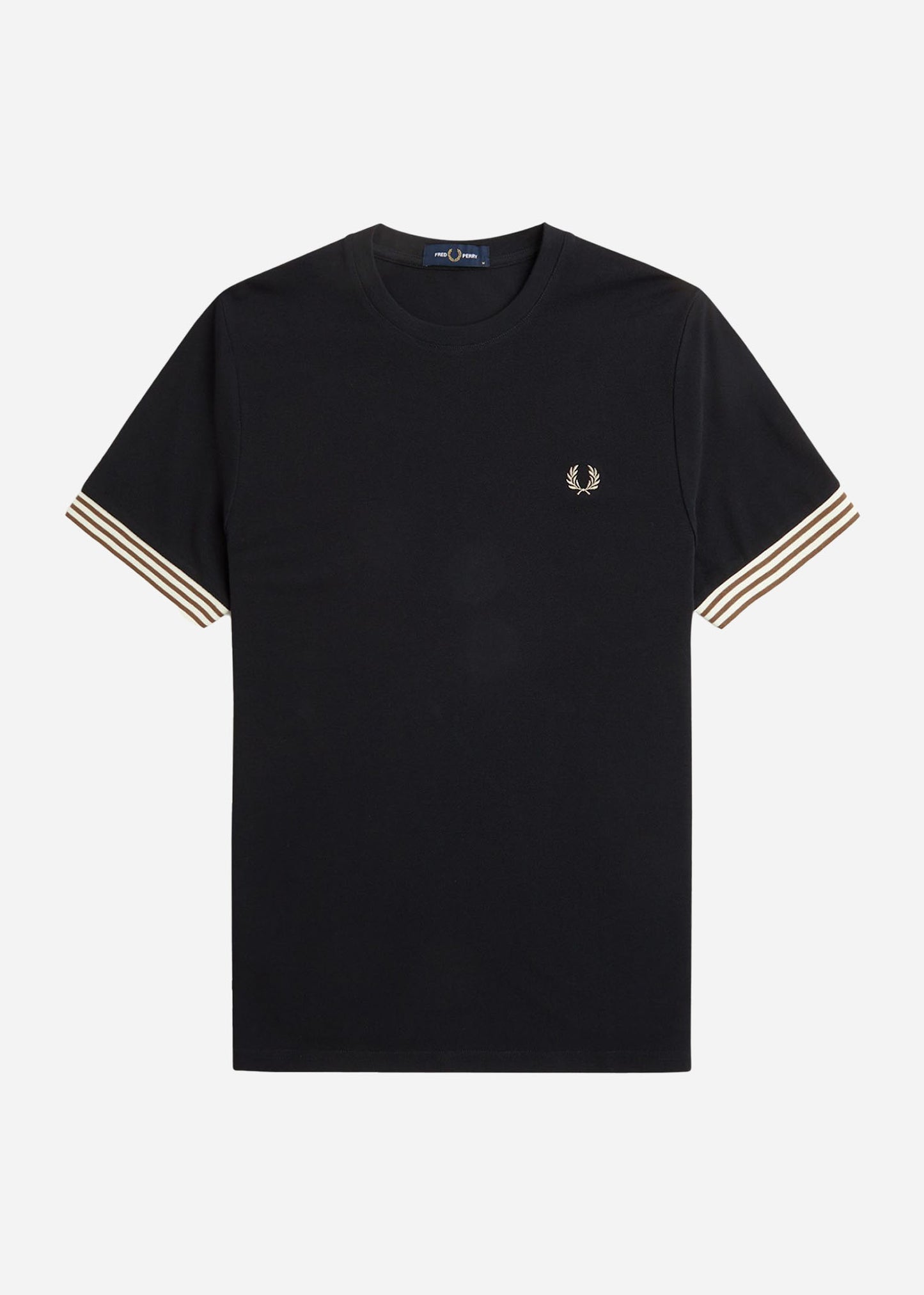 Fred Perry T-shirts Striped cuff t-shirt - black