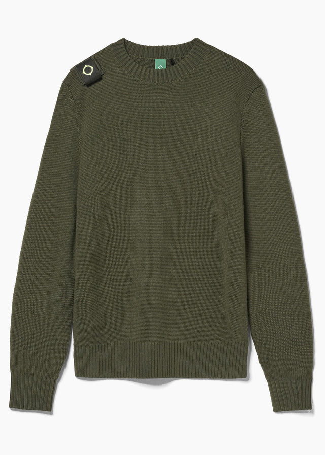 MA.Strum Truien Oka crew sweater - bronze green