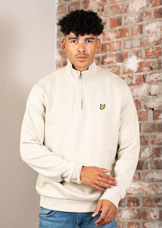 Lyle & Scott Truien Loopback quarter zip sweat - cove wr