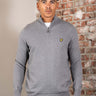Lyle & Scott Truien Cotton merino quarter zip jumper - mid grey marl