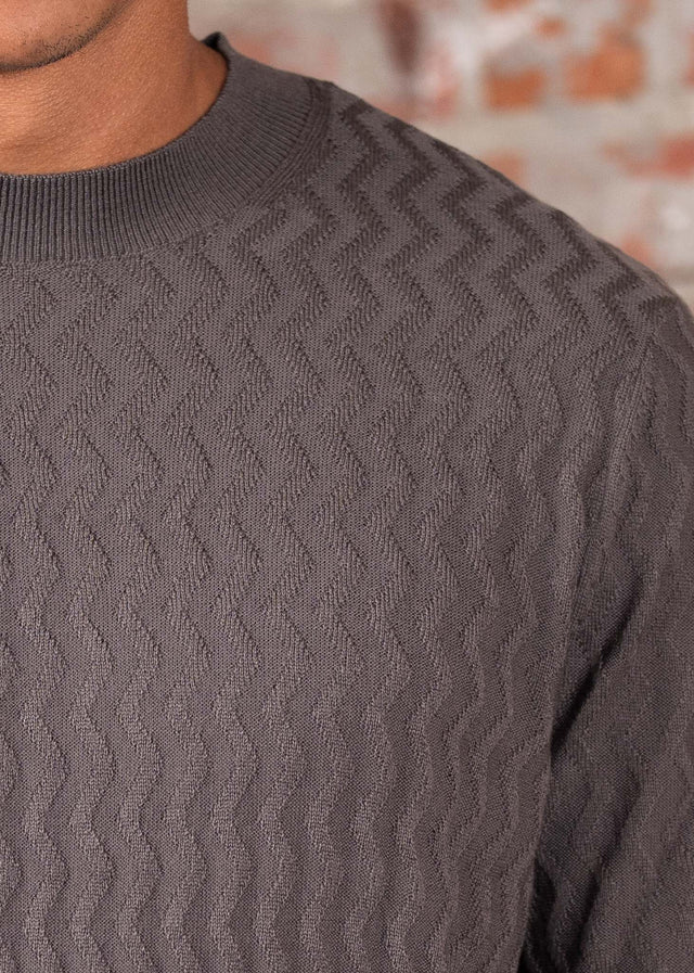 Armani Exchange Truien Textured sweater- dark gull
