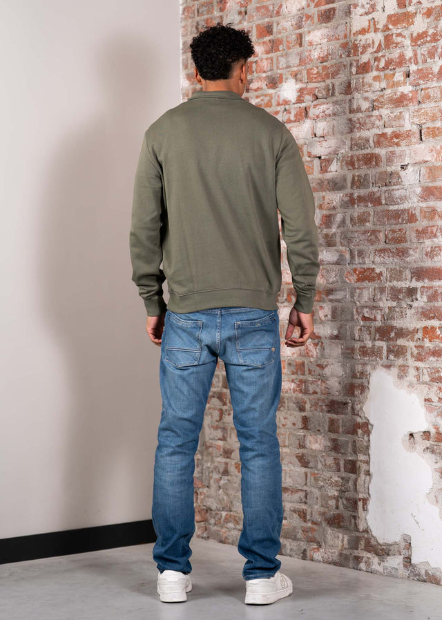 Napapijri Sweaters Small box quarter zip sweat - tea leaf