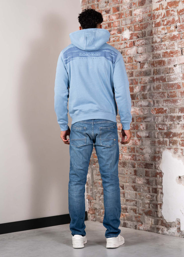Napapijri Hoodies Back graphic hoody - faded denim