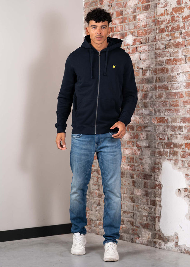 Lyle & Scott Cardigans Zip through hoodie - dark navy