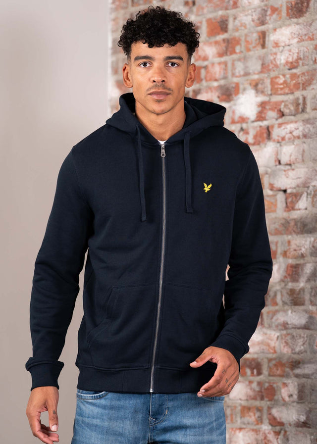 Lyle & Scott Cardigans Zip through hoodie - dark navy