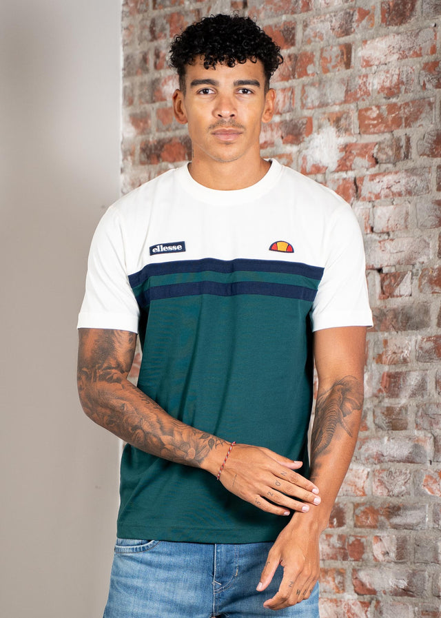 Ellesse T-shirts Venire tee - off white dark green