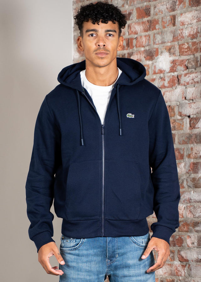 Lacoste Vesten Zip through hoodie - navy blue