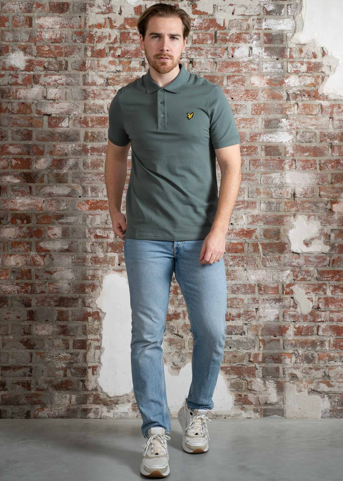 Lyle & Scott Polo's Plain polo shirt - green mercurial