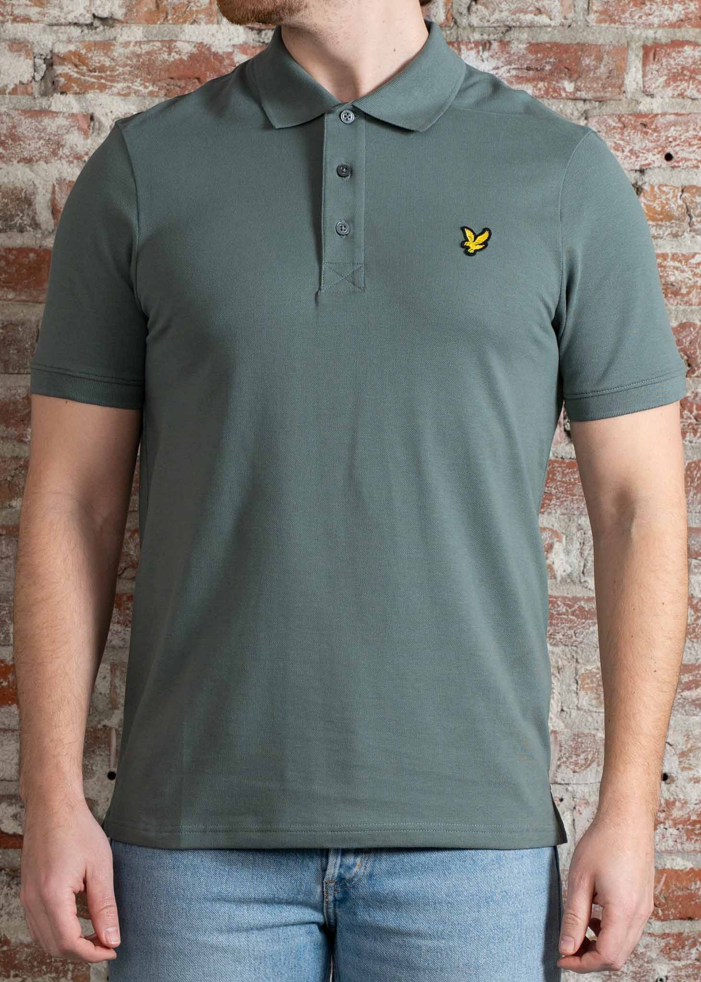 Lyle & Scott Polo's Plain polo shirt - green mercurial