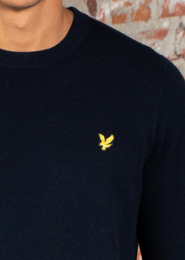 Lyle & Scott Truien Cotton merino crew neck jumper - dark navy