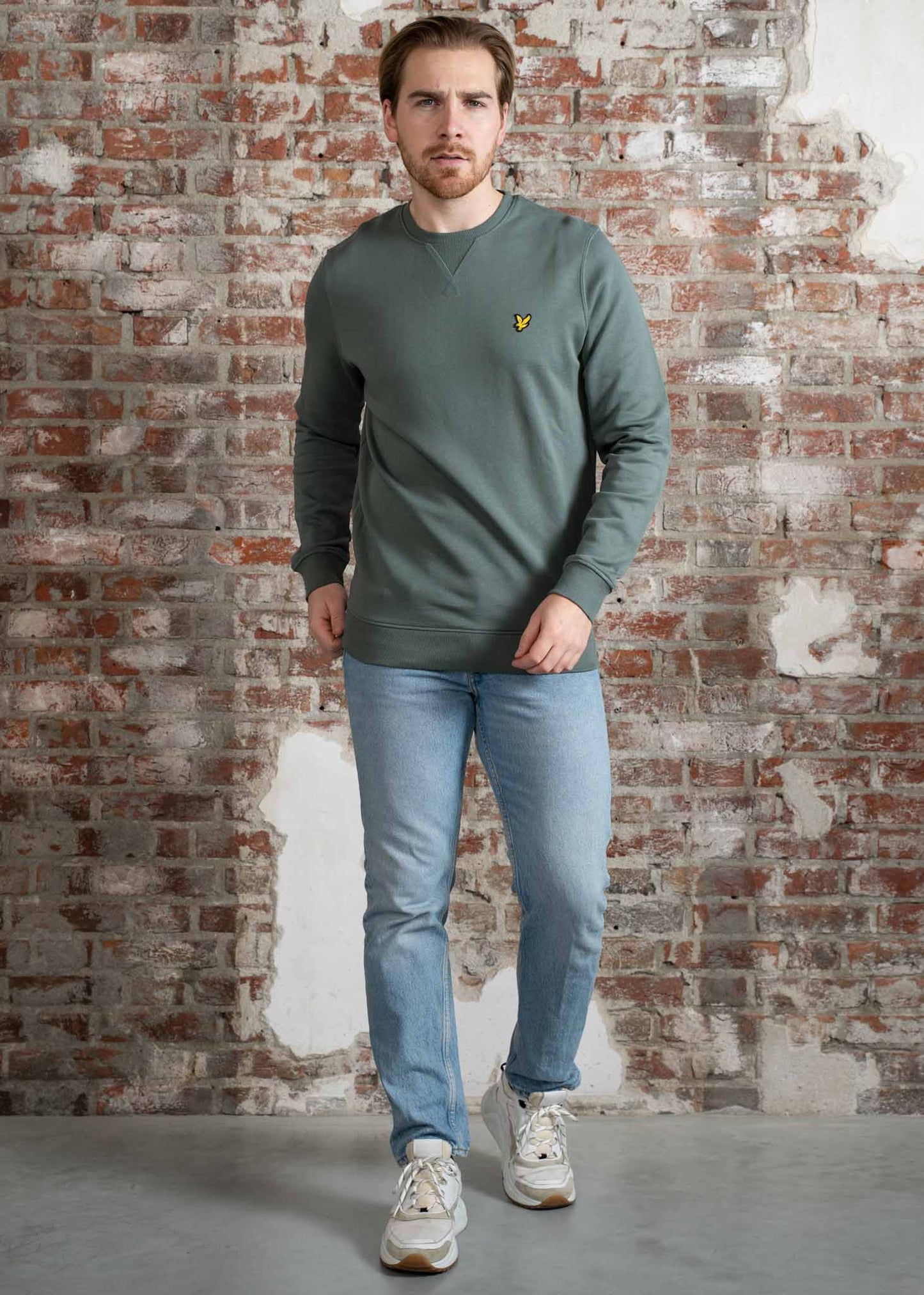Lyle & Scott Truien Crew neck sweatshirt - green mercurial