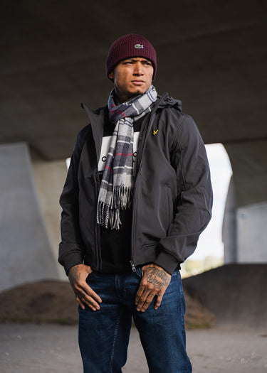Lyle & Scott Jassen Fleece back softshell jacket - gunmetal
