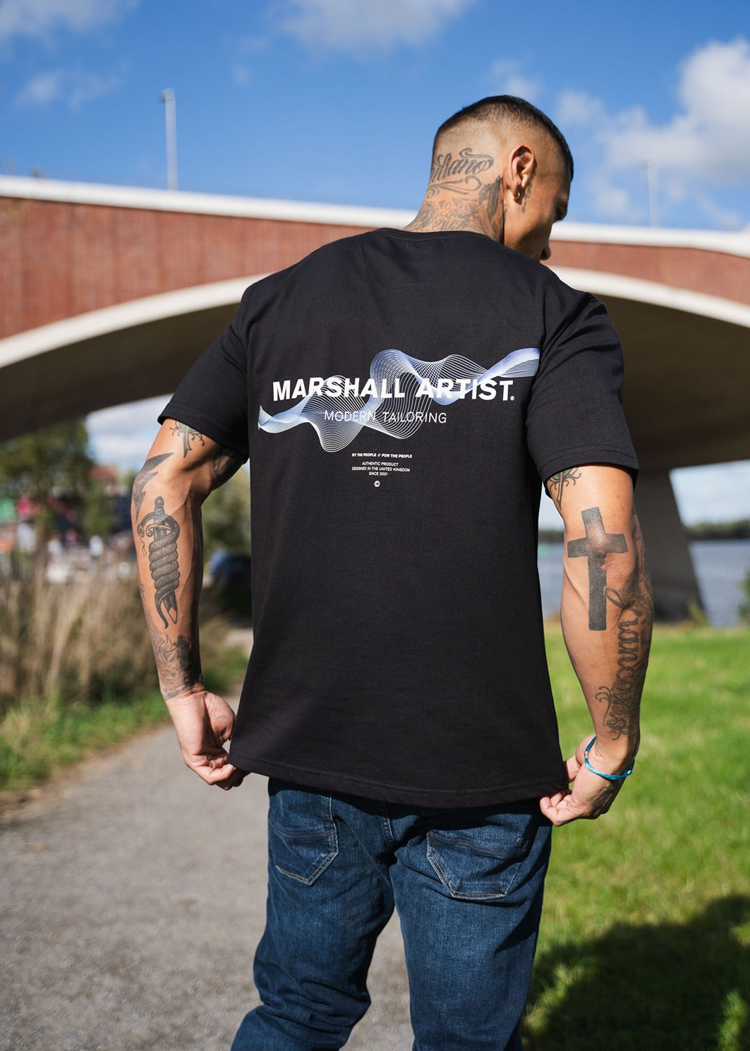 Marshall Artist T-shirts Wireframe graphic t-shirt - black