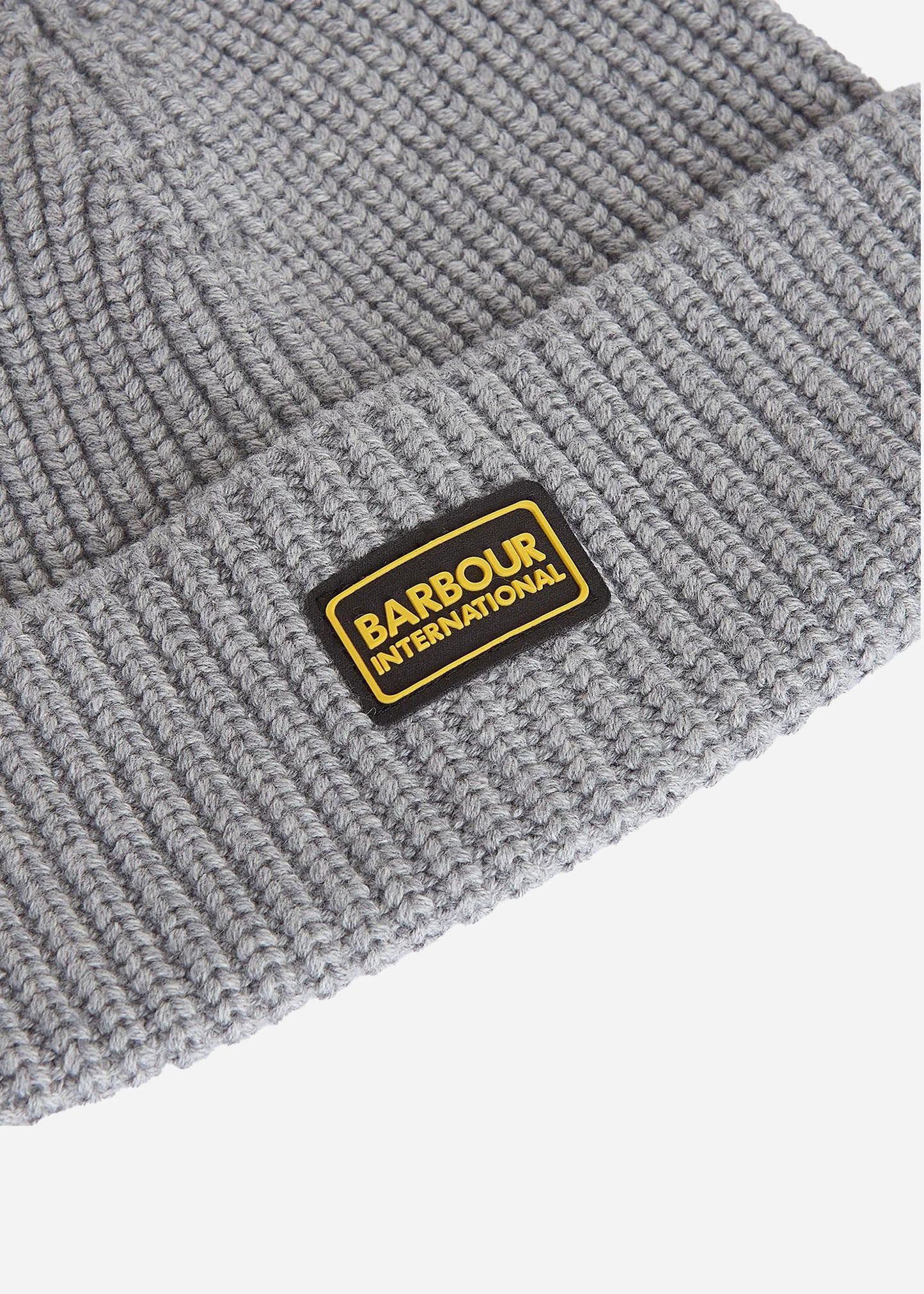 Barbour International Mutsen Sweeper legacy knit beanie - grey marl