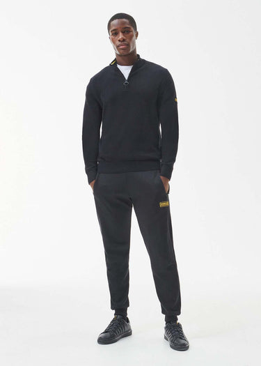 Barbour International Truien Cotton half zip knit - black