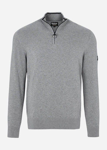 Barbour International Truien  Cotton half zip knit - anthracite marl