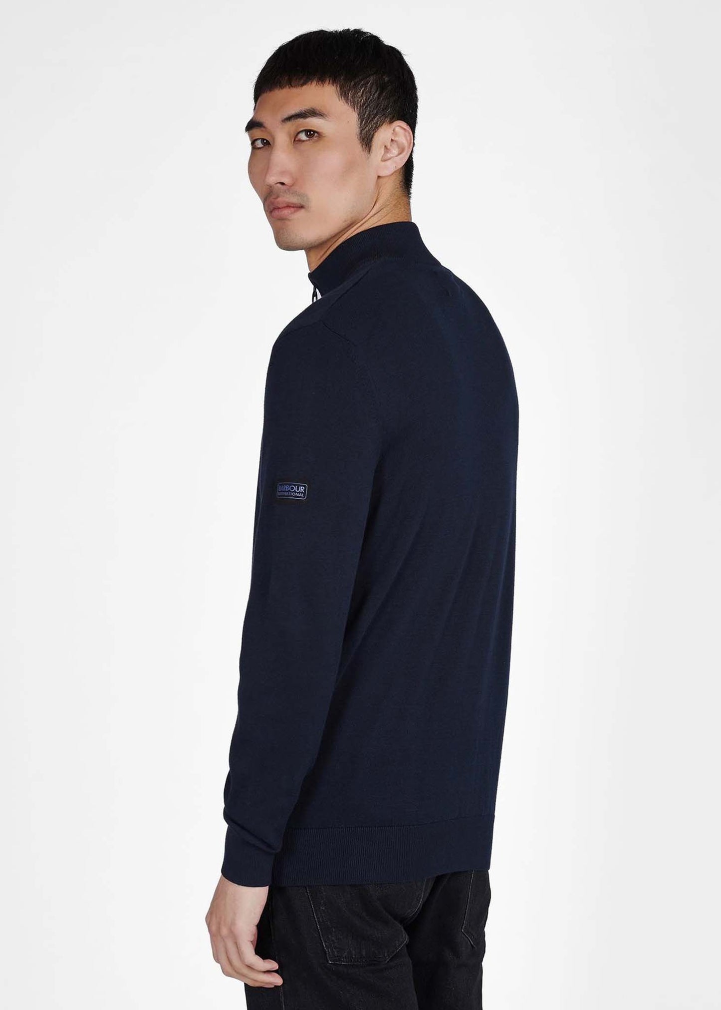 Barbour International Truien Cotton half zip knit - international navy