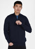 Barbour International Truien Cotton half zip knit - international navy