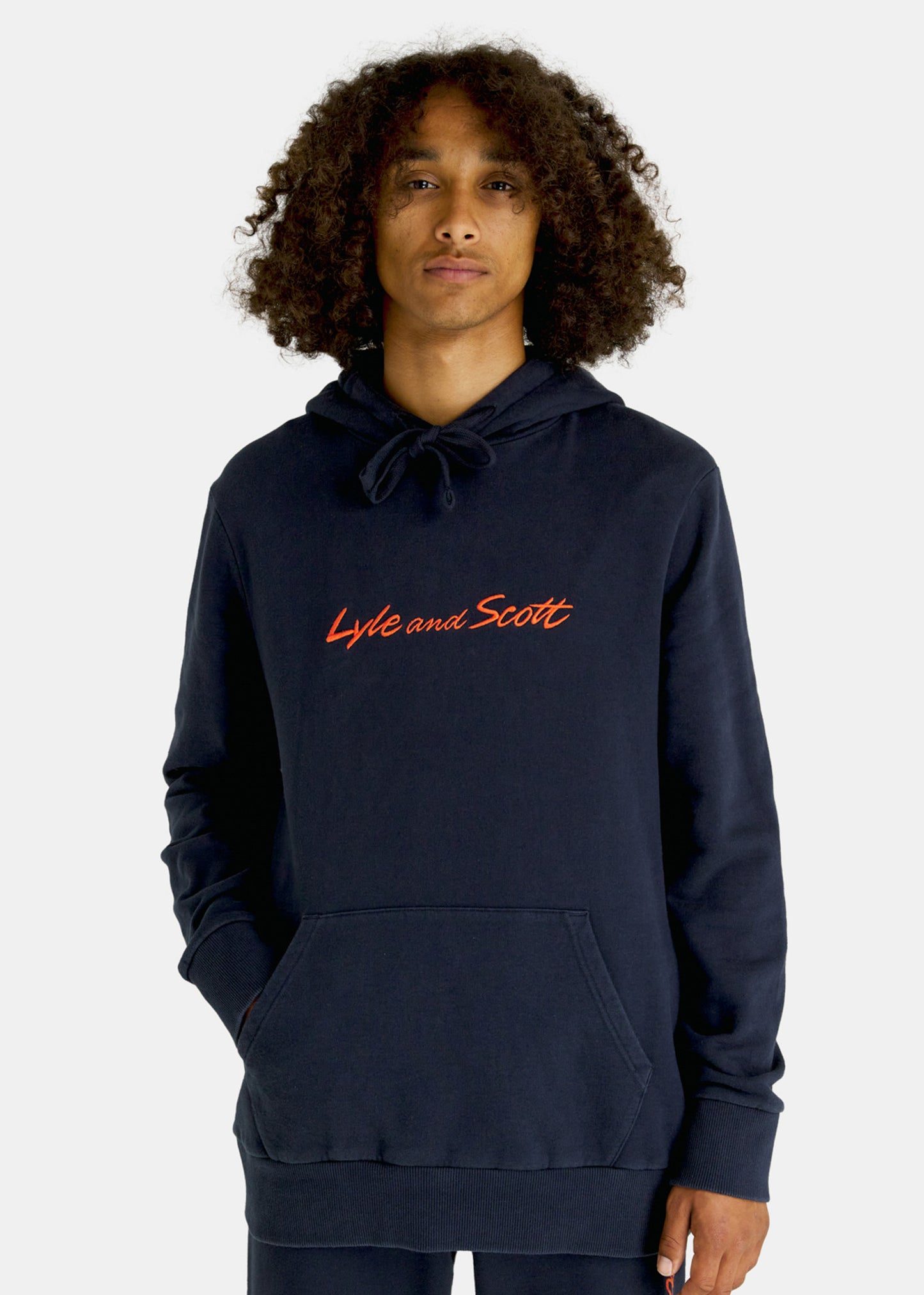 Lyle & Scott Hoodies Embroidered logo hoodie - dark navy sorrel orange