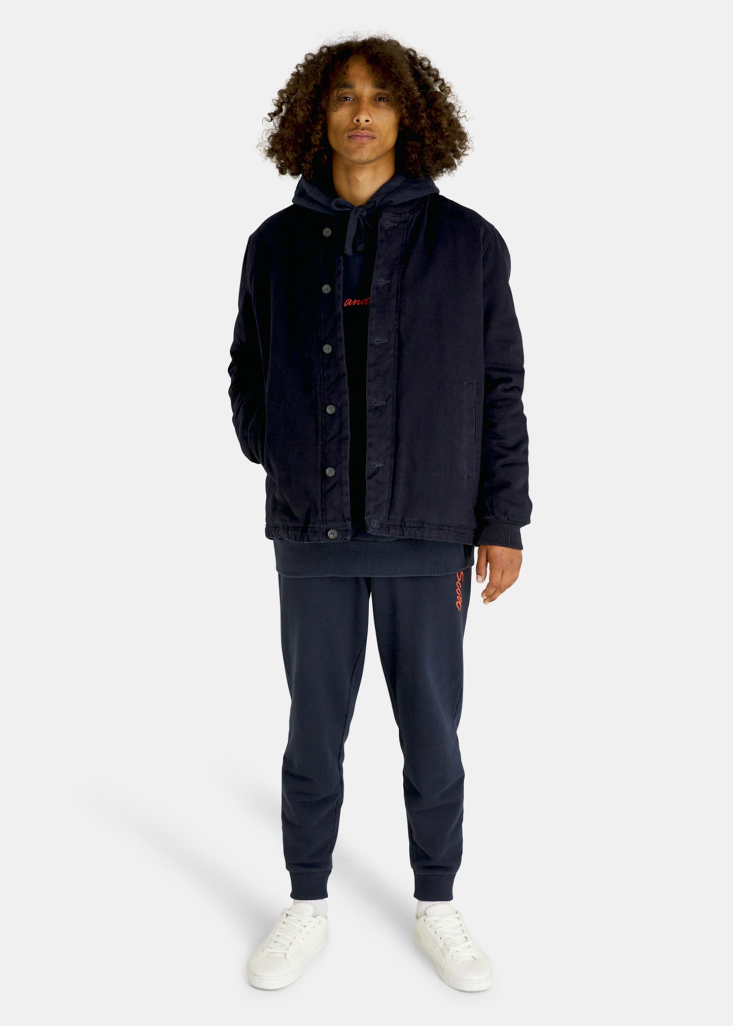 Lyle & Scott Hoodies Embroidered logo hoodie - dark navy sorrel orange