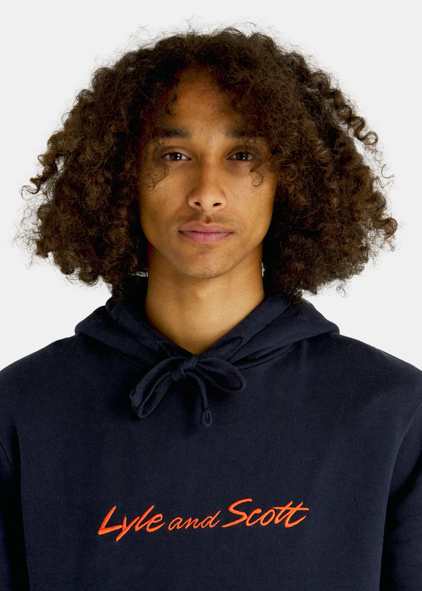 Lyle & Scott Hoodies Embroidered logo hoodie - dark navy sorrel orange