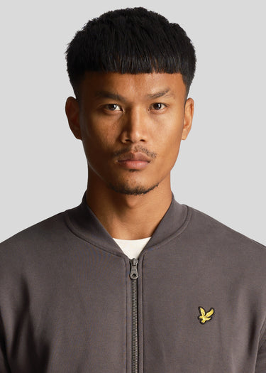 Lyle & Scott Vesten Jersey bomber - gunmetal