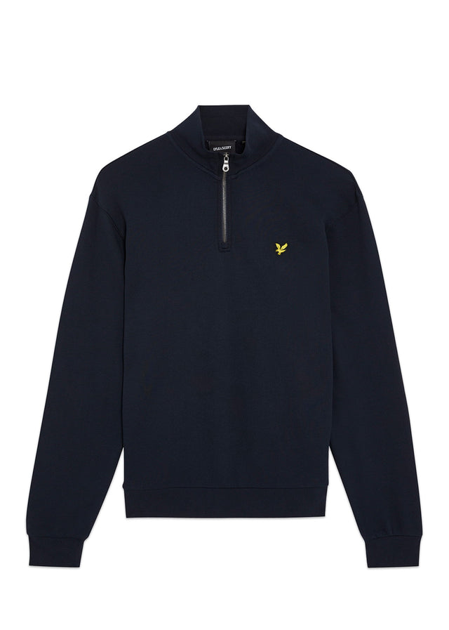 Lyle & Scott Truien Loopback quarter zip sweat - dark navy