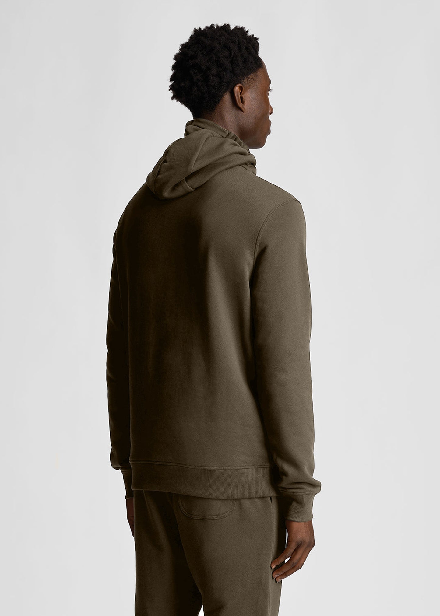 Lyle & Scott Hoodies Tonal eagle pullover hoodie - olive
