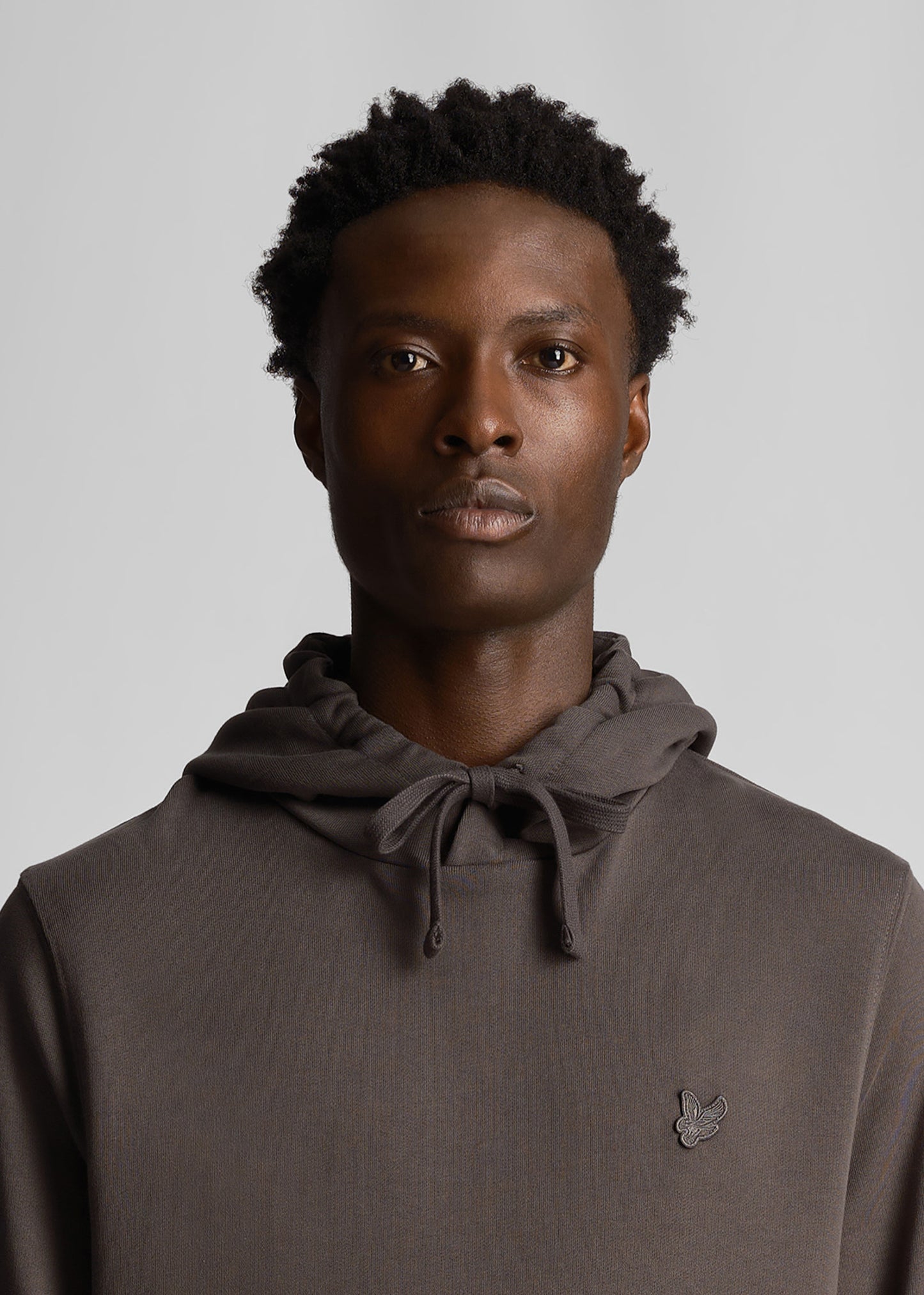 Lyle & Scott Hoodies Tonal eagle pullover hoodie - gunmetal