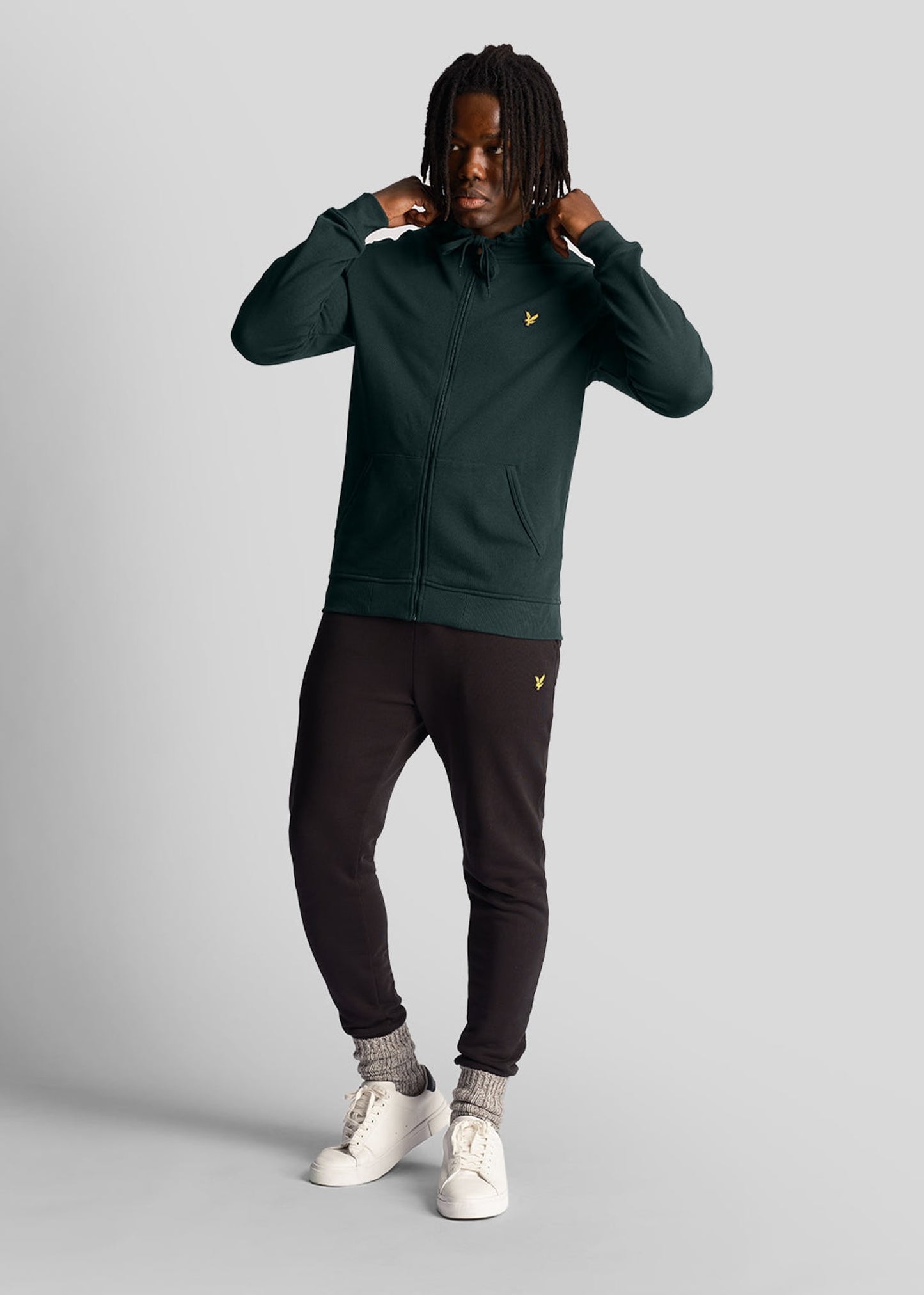 Lyle & Scott Vesten Zip through hoodie - dark green