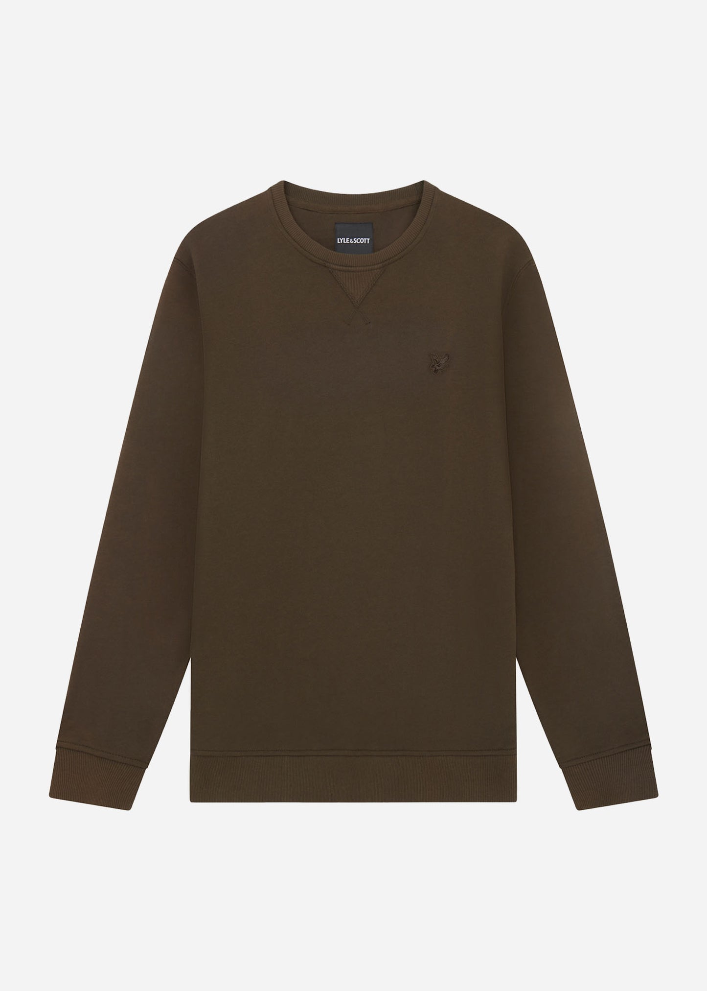 Lyle & Scott Truien Tonal eagle crew neck sweatshirt - olive