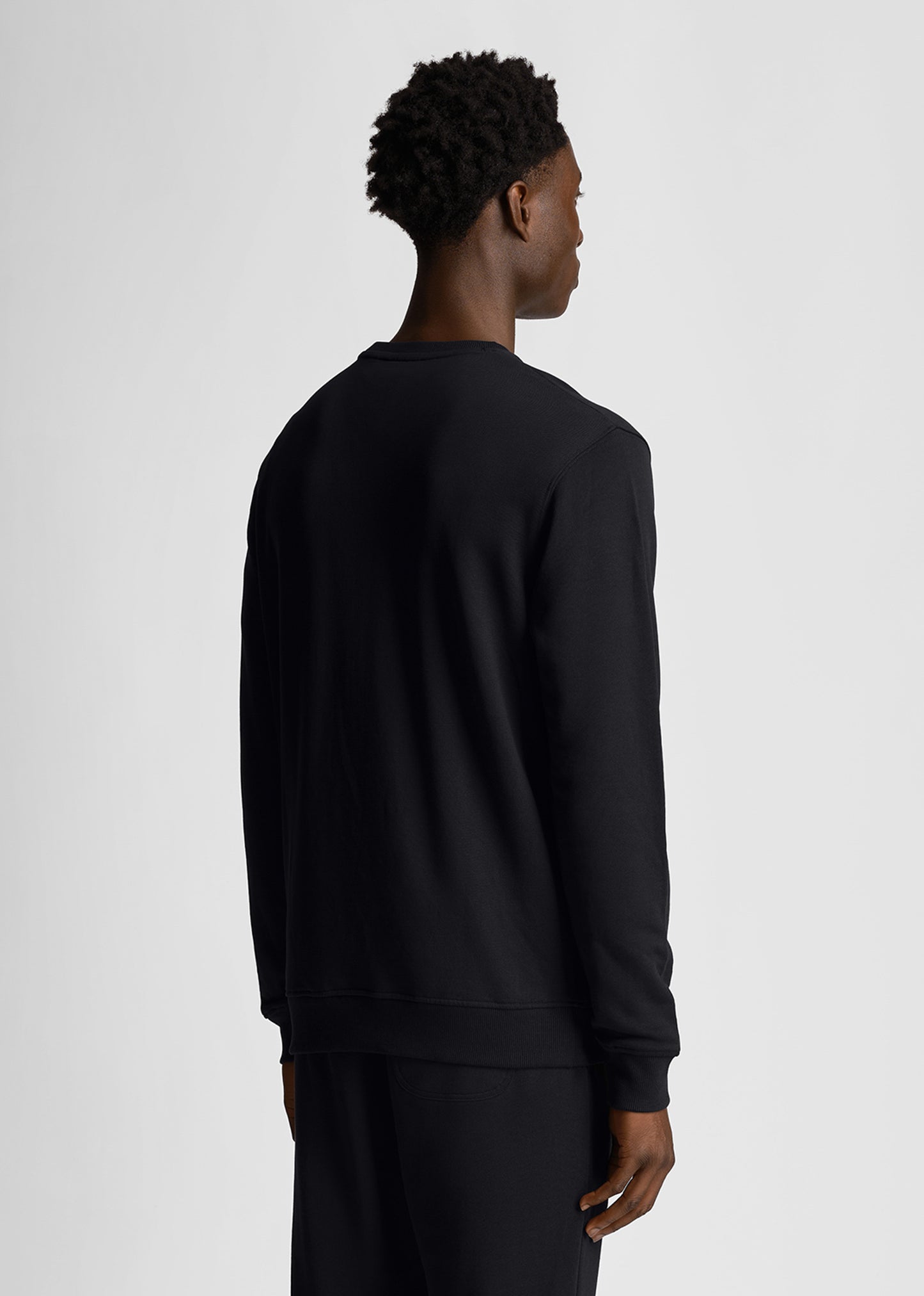 Lyle & Scott Truien Tonal eagle crew neck sweatshirt - jet black