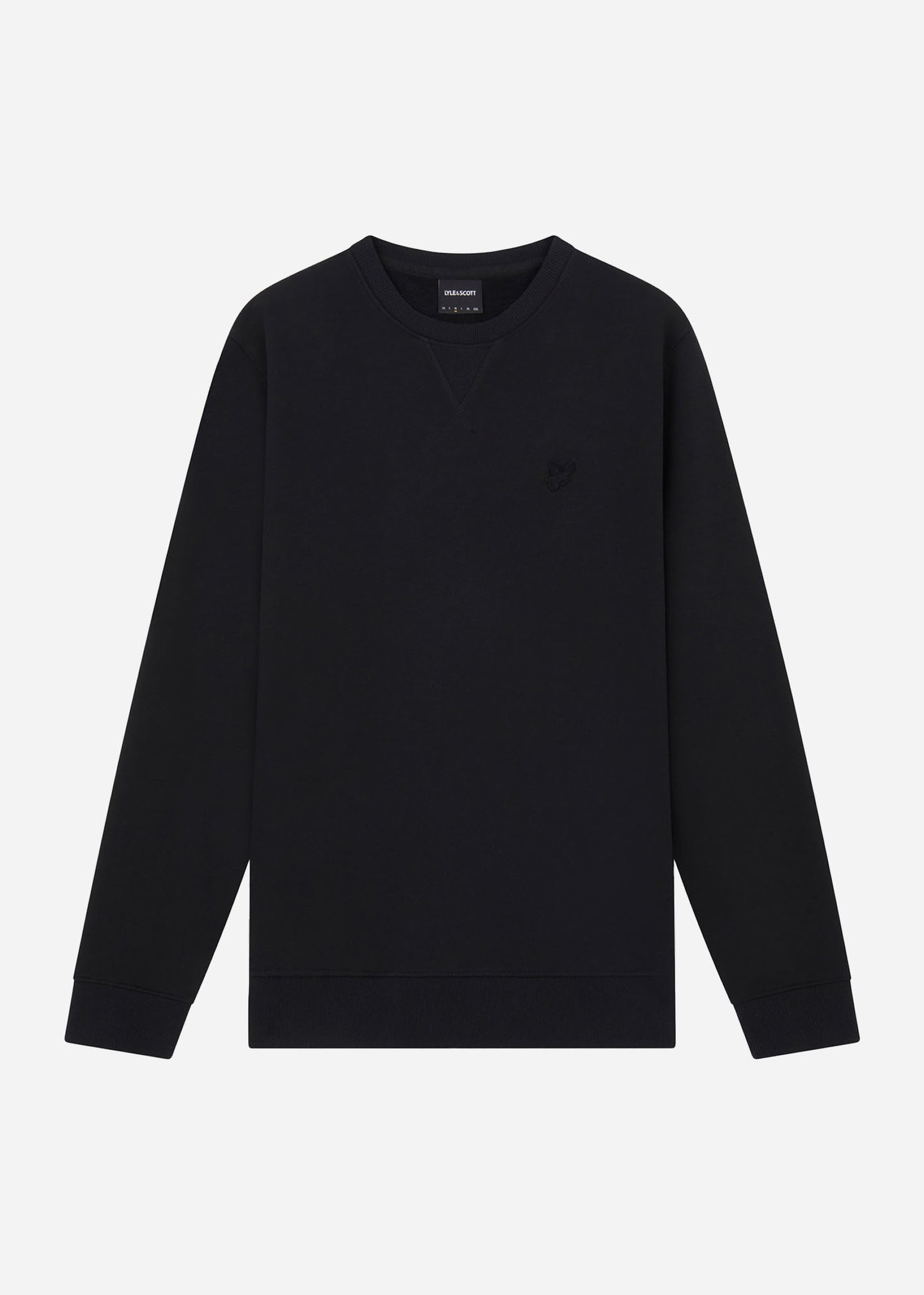 Lyle & Scott Truien Tonal eagle crew neck sweatshirt - jet black