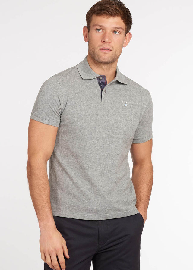 Barbour Polos Tartan pique polo - grey marl