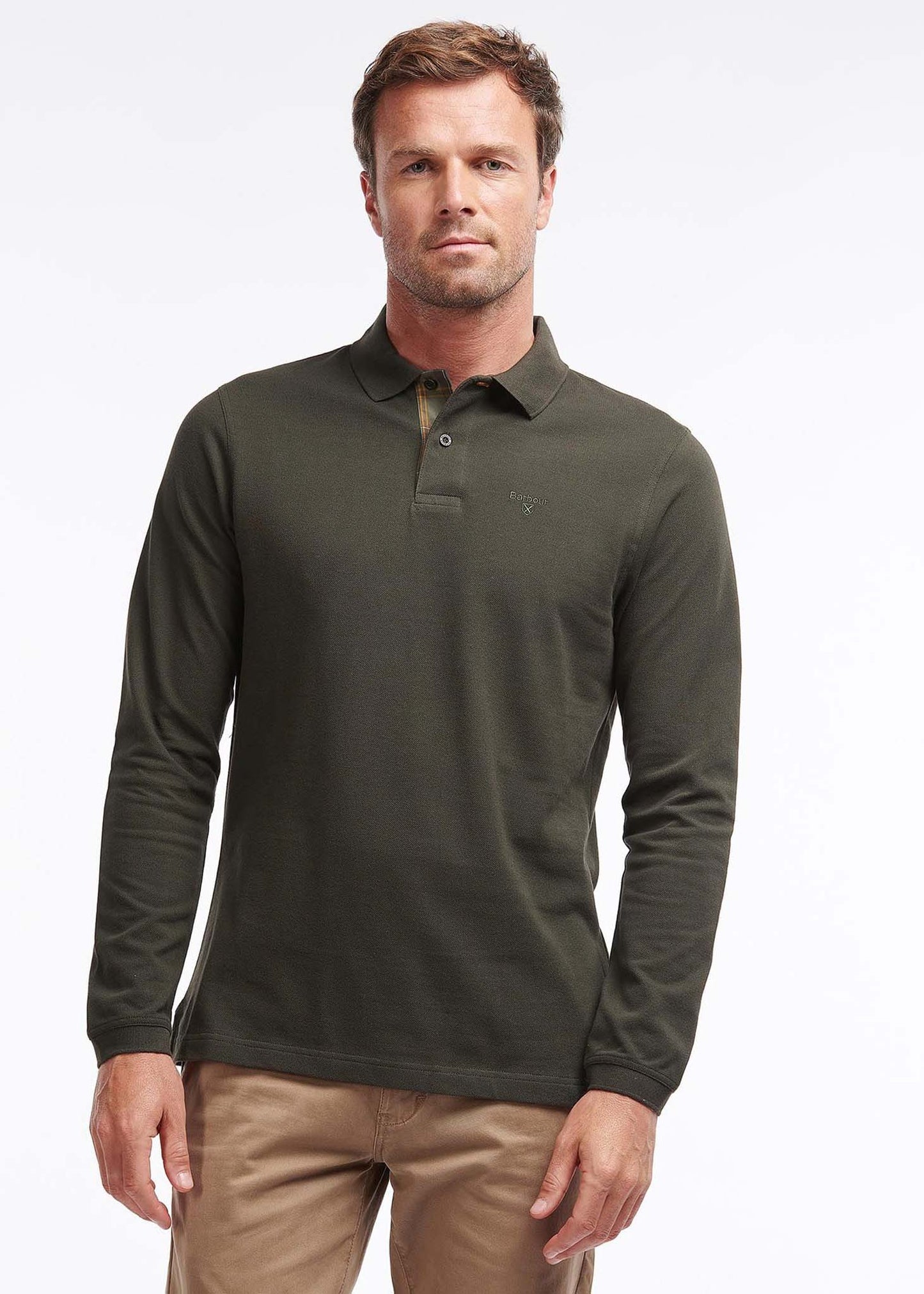 Barbour Longsleeve Polo's Essential l/s sports polo - forest