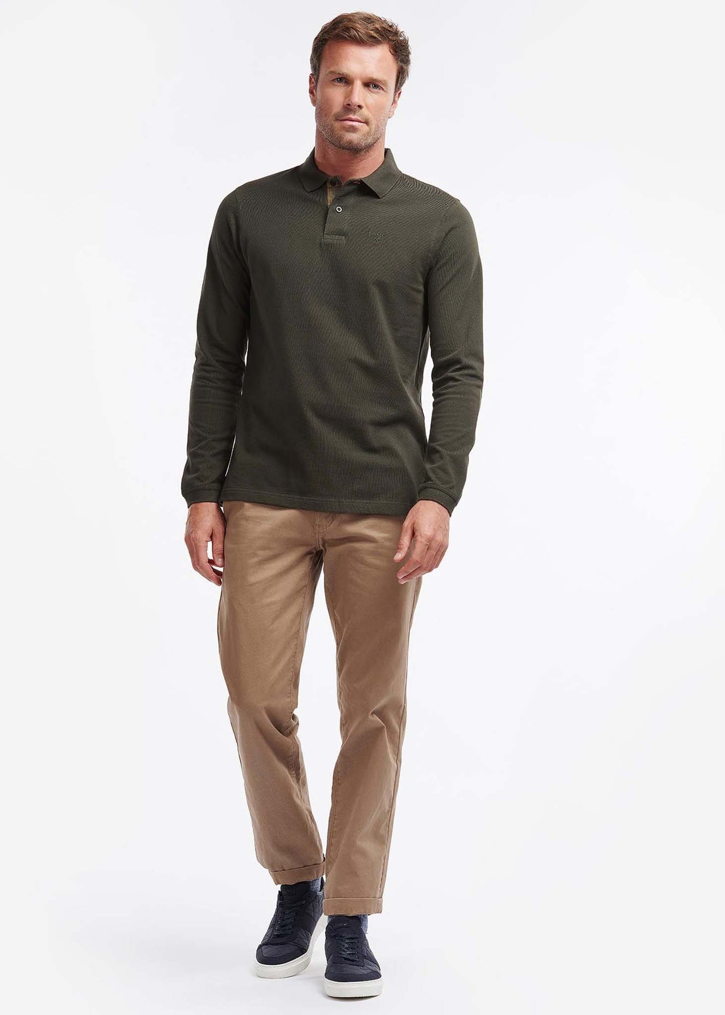 Barbour Longsleeve Polo's Essential l/s sports polo - forest