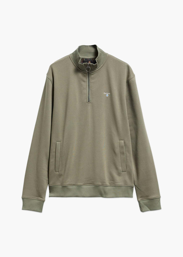 Barbour Truien Barbour desmond half zip sweat - agave green