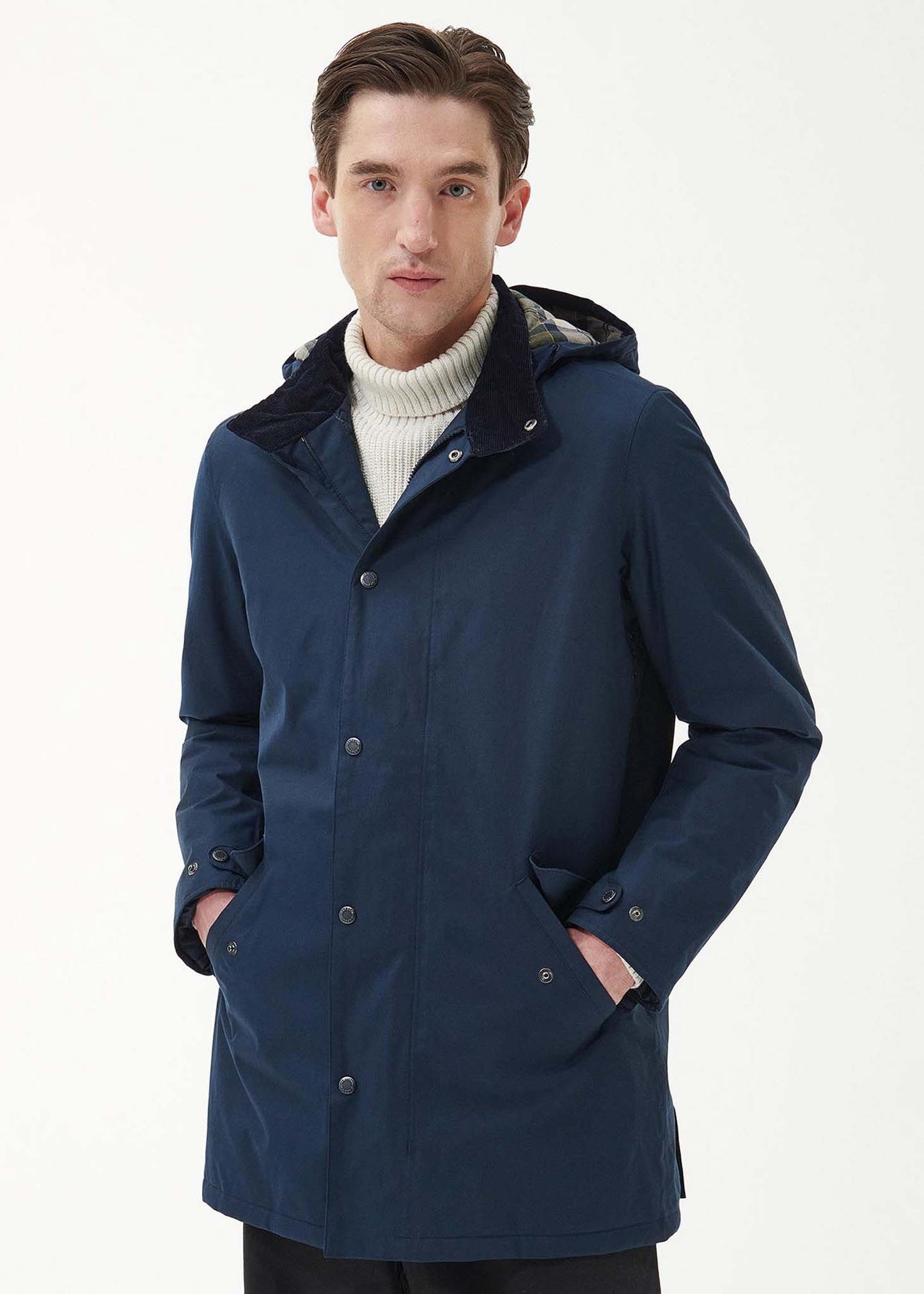 Barbour Jassen Chelsea mac jacket - navy forest mist
