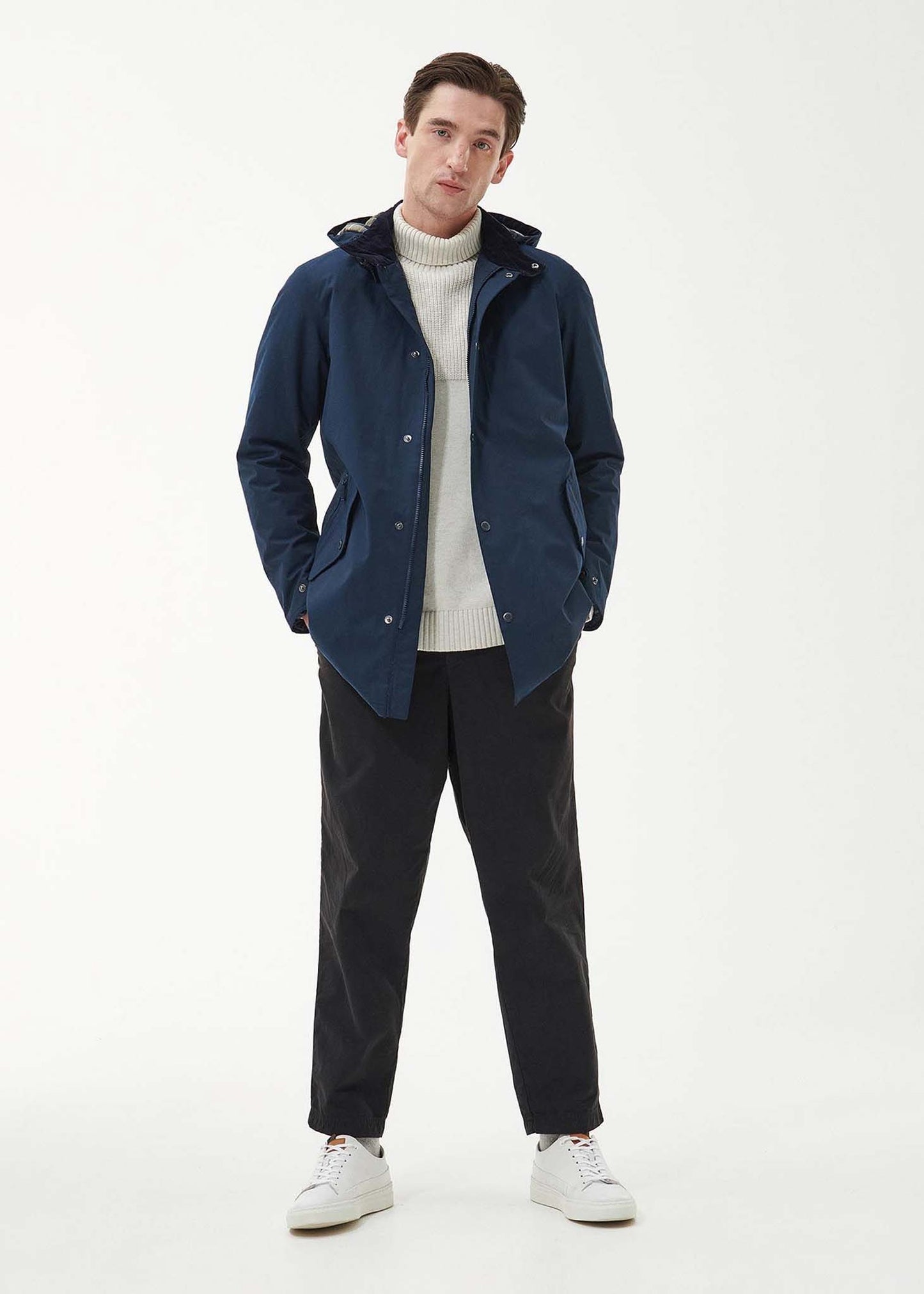 Barbour Jassen Chelsea mac jacket - navy forest mist