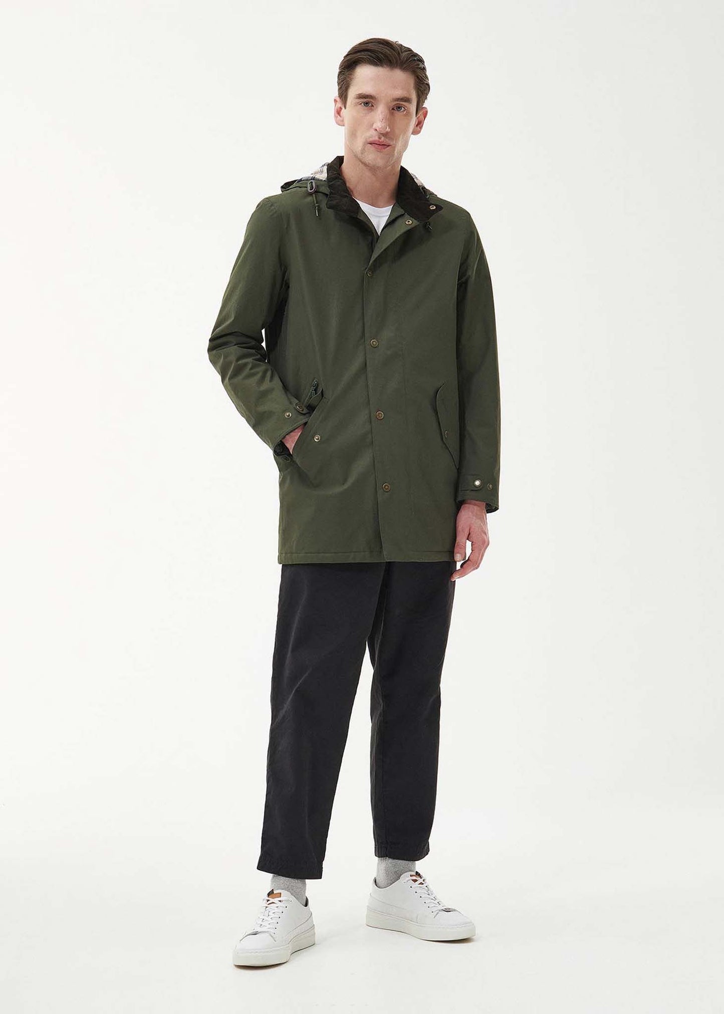 Barbour Jassen Chelsea mac jacket - olive forest mist