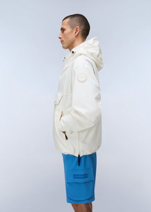 Napapijri Jassen Lightweight Packable Rainforest Overhead rf next Jacket - white whisper