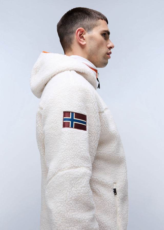 Napapijri Jackets Yupik full zip hoodie - whitecap gray