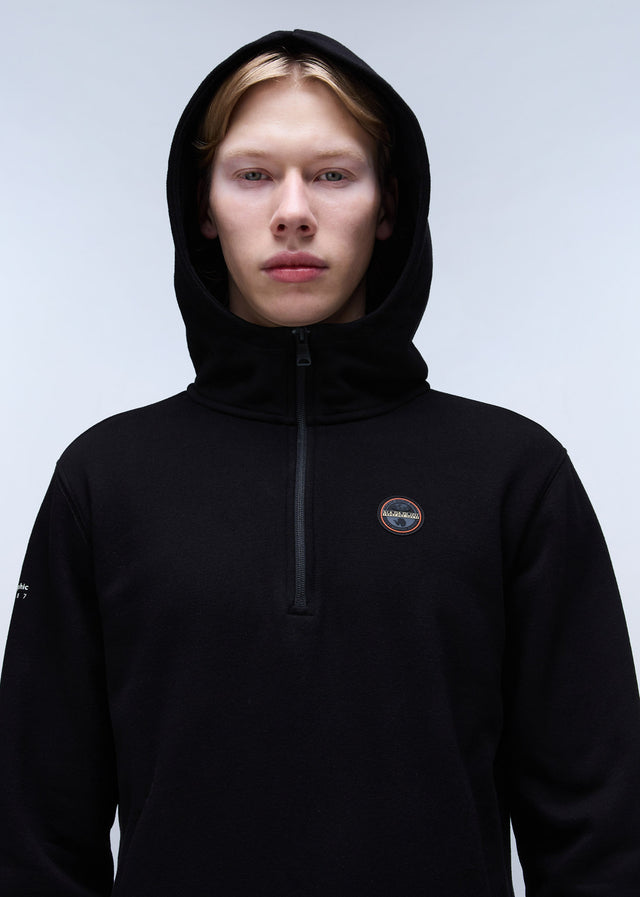 Napapijri Hoodies Badge halfzip hoodie - black