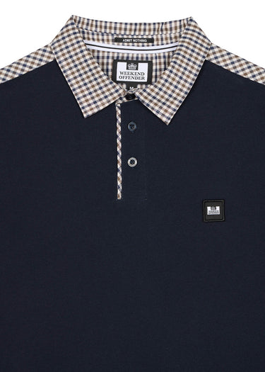 Weekend Offender Polo's  Costa - navy house check