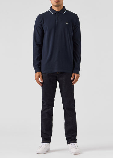 Weekend Offender Longsleeve Polo's Carola - navy blue house check