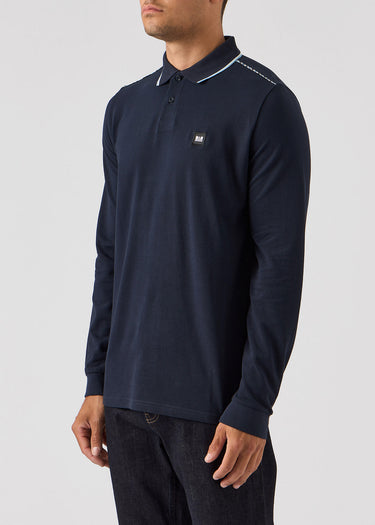 Weekend Offender Longsleeve Polo's Carola - navy blue house check